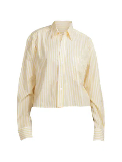 Cissa The Shorty Striped Shirt In 옐로