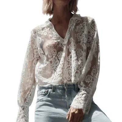 Cissa The Victorian Lace Pullover Blouse In White