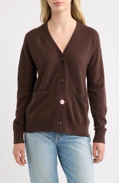 Cissa The Wrap Wool & Cashmere Cardigan In Brown
