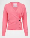 Cissa The Wrap Wool-cashmere Cardigan In Pink