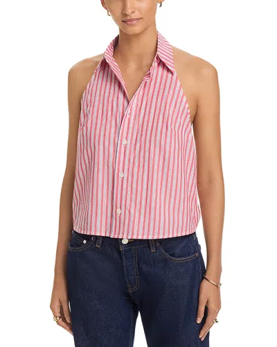 Cissa Tie Back Halter Top In Pink