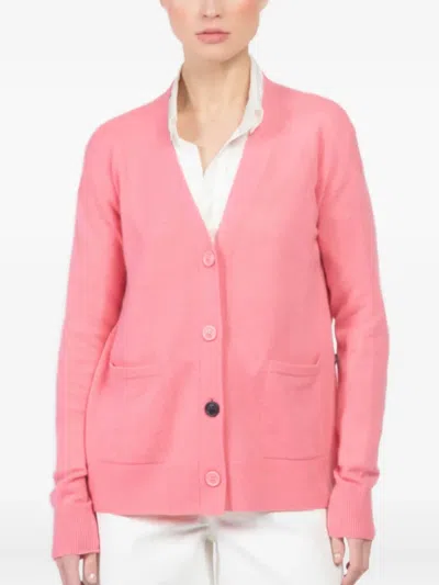 Cissa V-neck Cardigan In Pink