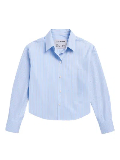 Cissa Women's The Belle Striped Button-front Shirt In Blue