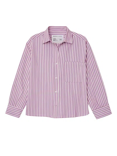 Cissa Women's The Daily Striped Button-front Shirt In Pink