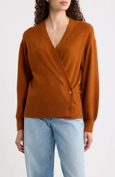 Cissa Wool & Cashmere Cardigan In Ochre