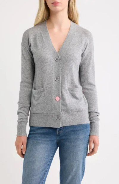 Cissa Wool & Cashmere Cardigan In Gray