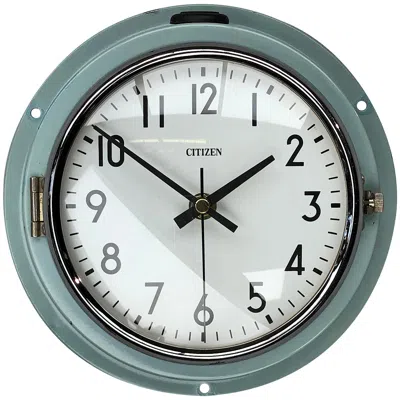 Pre-owned Citizen 1980s  Japanese Blue Steel Retro Vintage Industrial Antique Quartz Clock