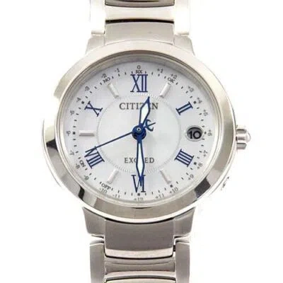 Pre-owned Citizen 2016 Exceed Eco-drive Happy Flight Series Es9320-52w Woman Watch