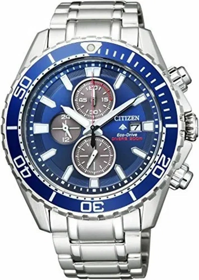 Pre-owned Citizen 2018  Watch Promaster Eco Drive Diver Chronograph Ca0710-91l Men's