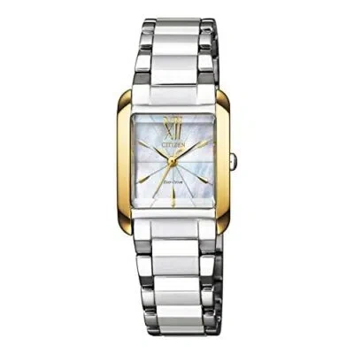 Pre-owned Citizen 2019 Watch  L Eco Drive Square Case Ew5558-81d Ladies Silver