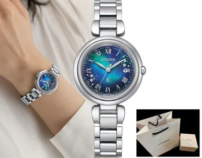 Pre-owned Citizen Ø29mm Xc Super Titanium Diamond Date Eco-drive Radio Es9460-61l Limited