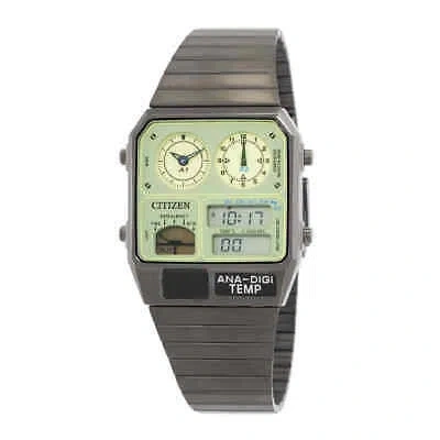 Pre-owned Citizen Alarm Quartz Analog-digital Green Dial Ladies Watch Jg2147-85x