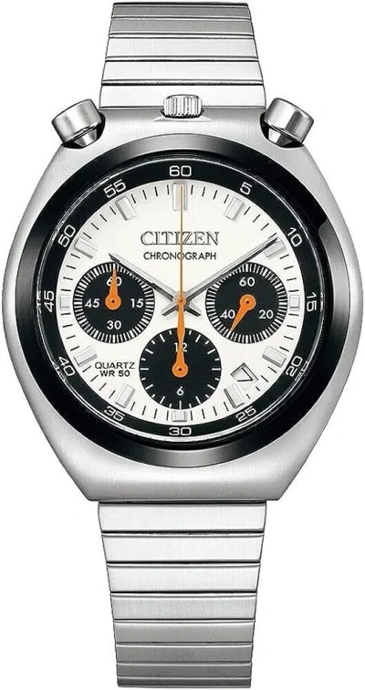Pre-owned Citizen An3660-81a Bullhead White Dial Record Label Tsuno Chronograph Men Watch