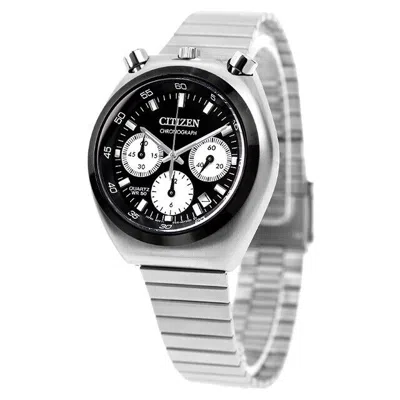 Pre-owned Citizen An3660-81e Record Label Tsuno Chrono Chronograph Watch Black Panda 2023