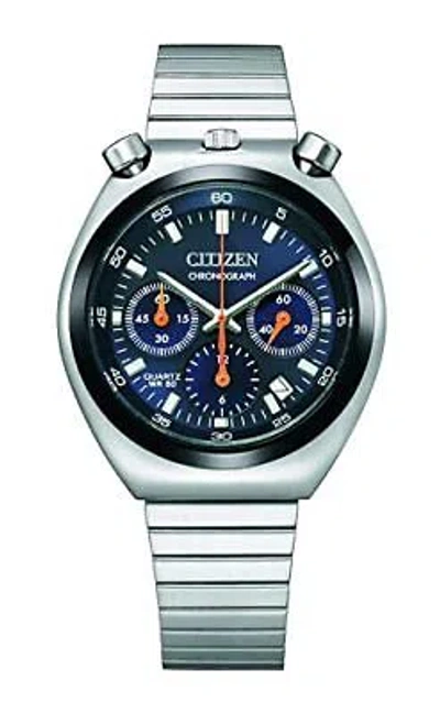 Pre-owned Citizen An3660-81l Bullhead Blue Dial Record Label Tsuno Chronograph Men Watch