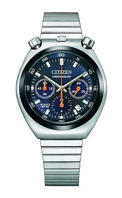 Pre-owned Citizen An3660-81l Bullhead Blue Dial Record Label Tsuno Chronograph Men Watch