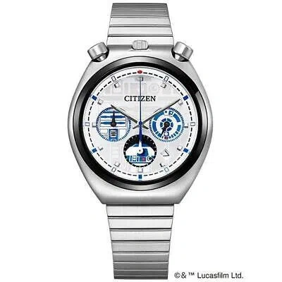 Pre-owned Citizen An3666-51a Star Wars Tsuno Chrono R2-d2 Quartz Mens Watch Japan