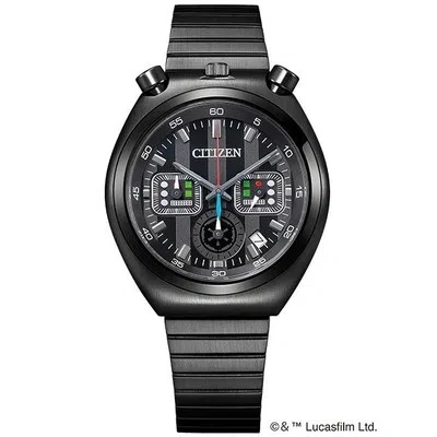 Pre-owned Citizen An3669-52e Black Star Wars Darth Vader Men's Watch In Box