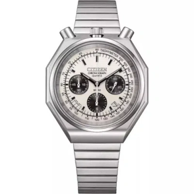 Pre-owned Citizen An3700-62a Tsuno Chronograph Quartz Stainless Steel Men Watch Usus