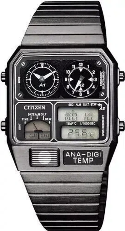 Pre-owned Citizen Ana-digi Temp Jg2105-93e Black Men's Watch In Box