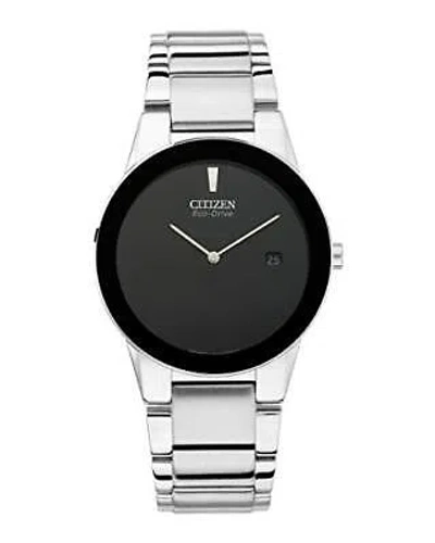 Pre-owned Citizen Analog Black Dial Men's Watch-au1060-51e