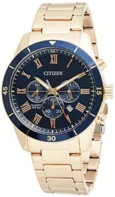 Pre-owned Citizen Analog Blue Dial Men's Watch-an8169-58l