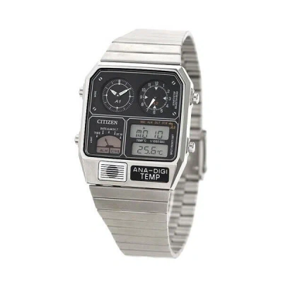 Pre-owned Citizen Analog Digital Men Watch Ana-digi Temp Jg2101-78e Silver