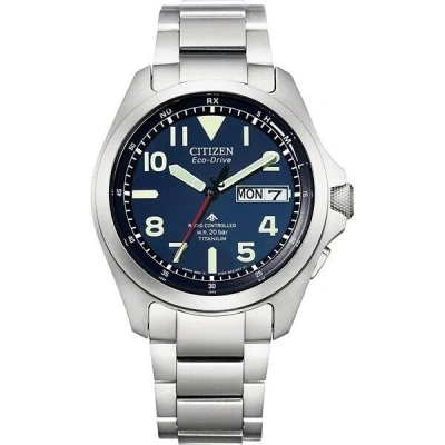 Pre-owned Citizen At6080-53l Promaster Land Ecodrive At608053l Titanium Solar Men's Watch