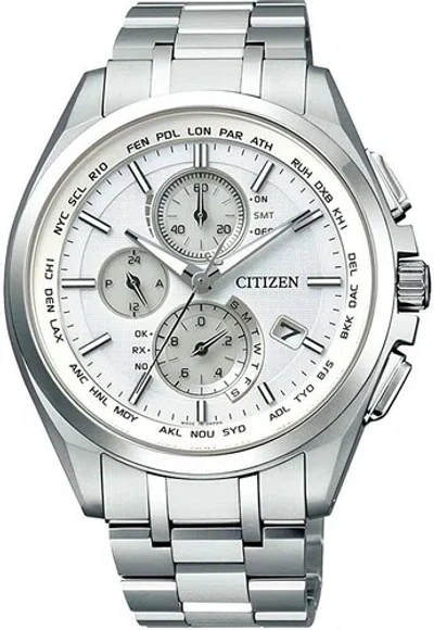 Pre-owned Citizen At8040-57a Wristwatch Attesa Eco-drive Solar World 4 Area Wave