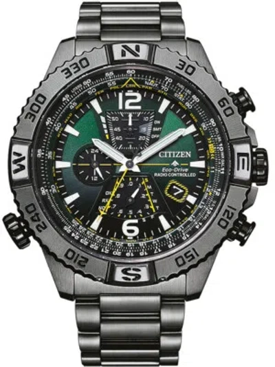 Pre-owned Citizen At8227-56x Promaster-the Pilot Radio-controlled Ecodrive Mens Watch