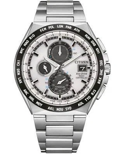Pre-owned Citizen At8238-84a Mens Watch Eco-drive Super-titanium Radio Controlled Chron...