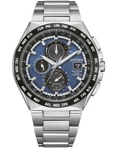 Pre-owned Citizen At8238-84l Mens Watch Eco-drive Super-titanium Radio Controlled Chron...