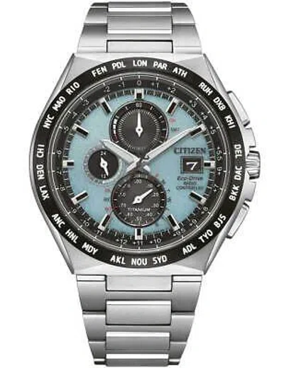 Pre-owned Citizen At8238-84m Mens Watch Eco-drive Super-titanium Radio Controlled Chron...