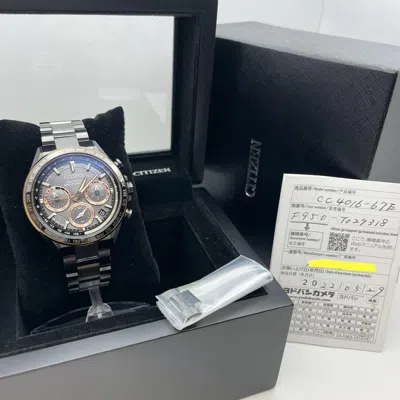 Pre-owned Citizen Attesa Act Line Cc4016-67e Eco Drive Solar Powered Radio Men's_816264
