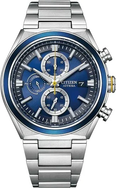Pre-owned Citizen Watch Attesa Ca0837-65l Act Line Eco-drive