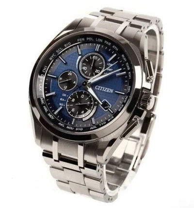 Pre-owned Citizen Attesa At8040-57l Eco-drive Solar Atomic Radio Watch From Japan