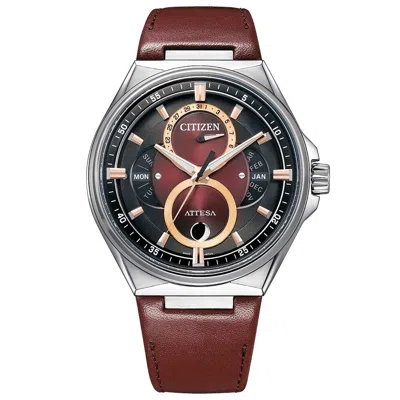 Pre-owned Citizen Attesa Bu0060-17w Eco-drive Triple Calendar Titanium Men's Watch Japan