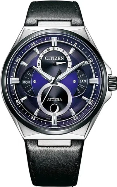 Pre-owned Citizen Attesa Bu0066-11w Triple Calendar Titanium Eco-drive Watch Men Japan