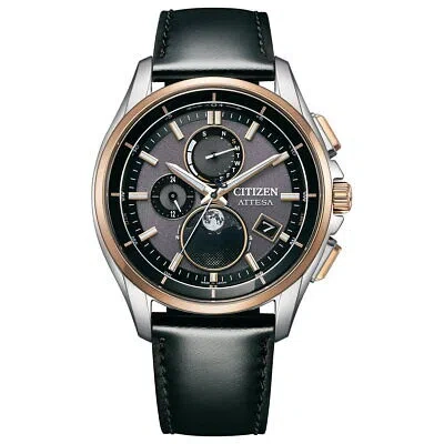 Pre-owned Citizen Attesa By1004-17x Brown Moon Phase Eco-drive Radio Mens Watch In Box