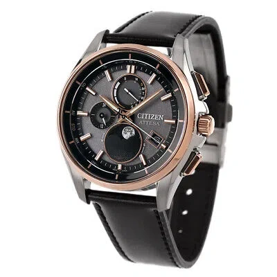 Pre-owned Citizen Attesa By1004-17x Moon Phase Eco-drive Solar Radio Men Watch In Box