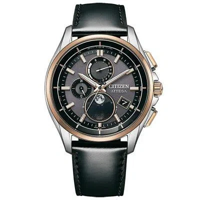 Pre-owned Citizen Attesa By1004-17x Moon Phase Eco-drive Solar Radio Men Watch In Box