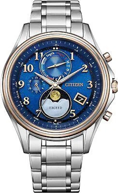 Pre-owned Citizen Attesa By1026-65l Yozora Collection Eco-drive Men Watch Moon Phase