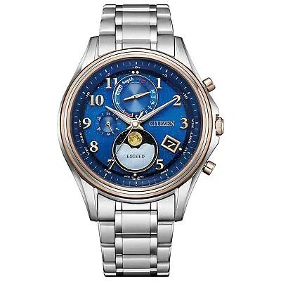 Pre-owned Citizen Attesa By1026-65l Yozora Collection Eco-drive Men Watch Moon Phase