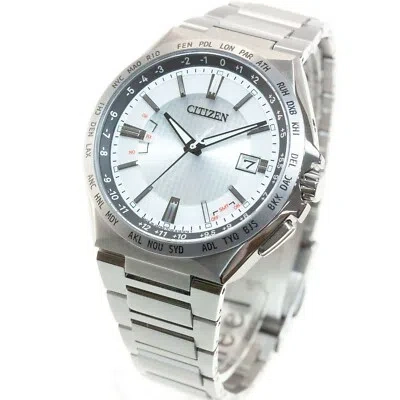 Pre-owned Citizen Attesa Cb0210-54a[ Eco Drive Direct Flight Act Line White]
