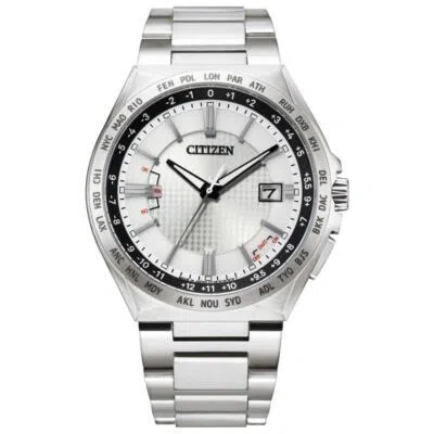 Pre-owned Citizen Attesa Cb0210-54a[ Eco Drive Direct Flight Act Line White]