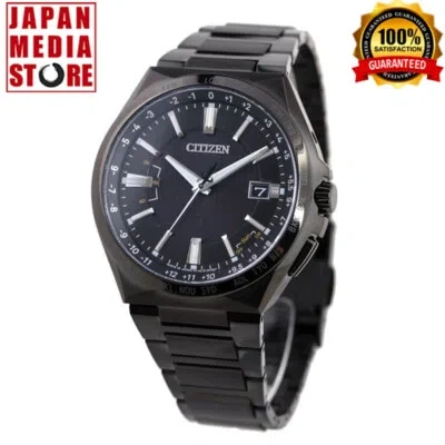 Pre-owned Citizen Attesa Cb0215-51e Eco-drive Direct Flight Atomic Titanium Men Watch