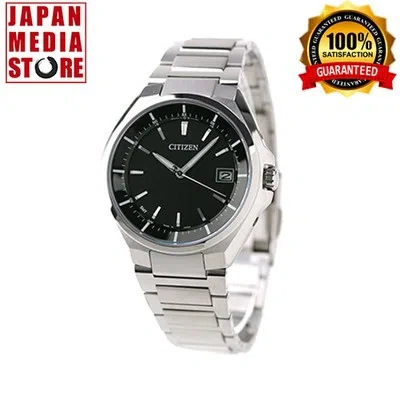 Pre-owned Citizen Attesa Cb3010-57e Eco-drive Black Dial Titanium Men Watch Made In Japan