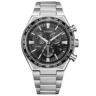 Pre-owned Citizen Attesa Cb5966-69e Act Line Photovoltaic Eco-drive Radio Japan Import