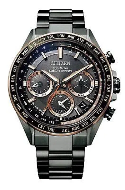 Pre-owned Citizen Attesa Cc4016-67e Act Black Gps Direct Flight Titanium Men Watch