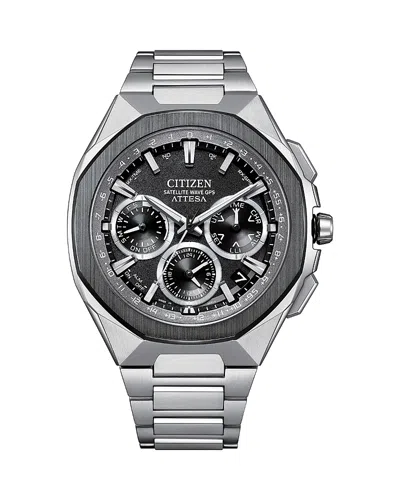Citizen Attesa Chronograph, 43mm In Silver